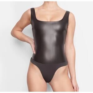 Skims faux brown leather look size medium